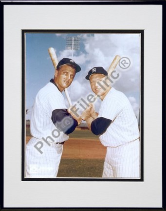 Mickey Mantle and Roger Maris, New York Yankees "Blue Sky" Double Matted 8" X 10" Photograph in Blac