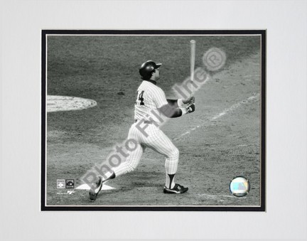 Reggie Jackson, New York Yankees "1977 World Series, 6th Last Game, 3rd Home Run" Double Matted 8" X 10&q