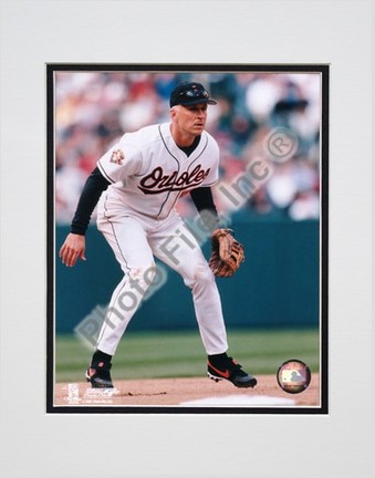 Cal Ripken, Jr., Baltimore Orioles "Fielding" Double Matted 8" X 10" Photograph (Unframed)