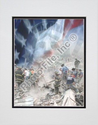 September 11th Collage Double Matted 8" X 10" Photograph (Unframed)