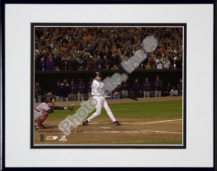 Cal Ripken, Jr., Baltimore Orioles "Last At Bat" Double Matted 8" X 10" Photograph in Black Anodized