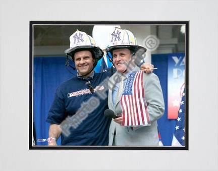 Joe Torre and Mayor Rudy Giuliani, New York Yankees Double Matted 8" X 10" Photograph (Unframed)