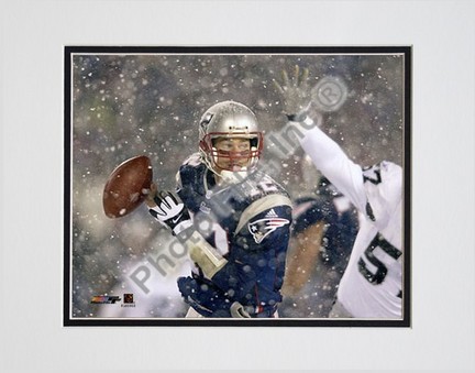 Tom Brady, New England Patriots "2001 Divisional Playoff vs. Oakland Raiders" Double Matted 8" X 10"
