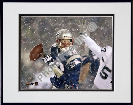 Tom Brady, New England Patriots "2001 Divisional Playoff vs. Oakland Raiders" Double Matted 8" X 10"