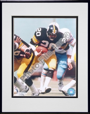 Rocky Bleier, Pittsburgh Steelers Double Matted 8" X 10" Photograph in Black Anodized Aluminum Frame