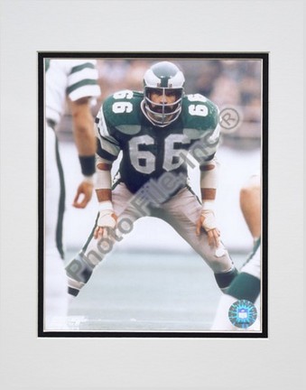Bill Bergey, Philadelphia Eagles Double Matted 8" X 10" Photograph (Unframed)