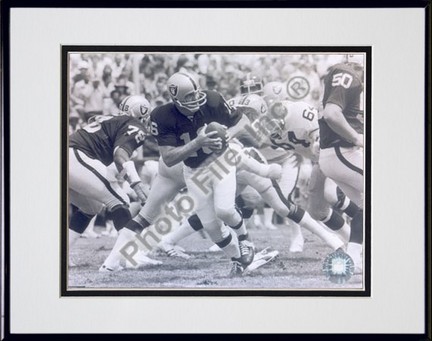 George Blanda, Oakland Raiders Double Matted 8" X 10" Photograph in Black Anodized Aluminum Frame