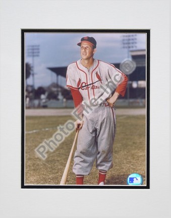 Stan Musial, St. Louis Cardinals (Posing) Double Matted 8" X 10" Photograph (Unframed)