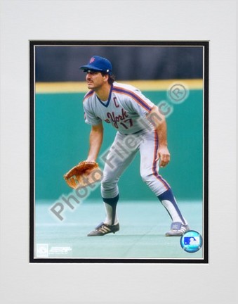 Keith Hernandez, New York Mets Double Matted 8" X 10" Photograph (Unframed)