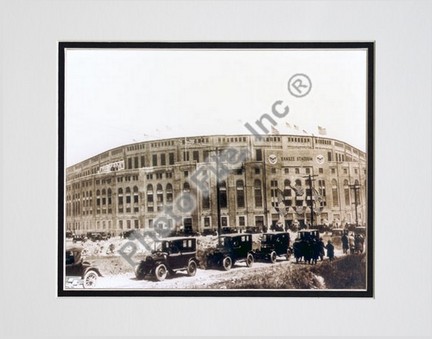 New York Yankees "Outside / Sepia" Double Matted 8" X 10" Photograph (Unframed)