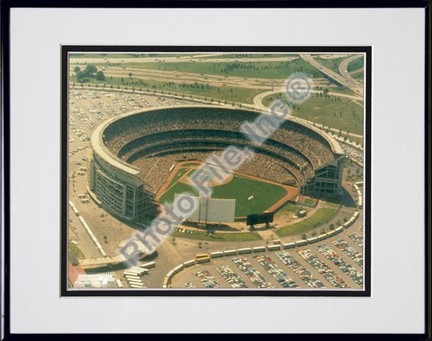 New York Mets "Arial View" Double Matted 8" X 10" Photograph in Black Anodized Aluminum Frame