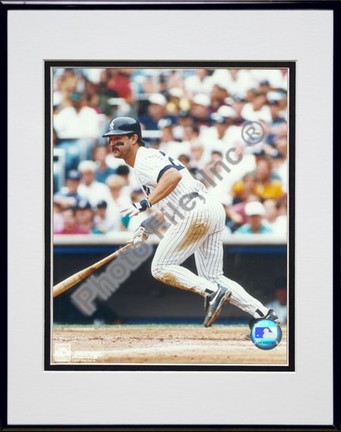 Don Mattingly, New York Yankees "Batting" Double Matted 8" X 10" Photograph in Black Anodized Alumin