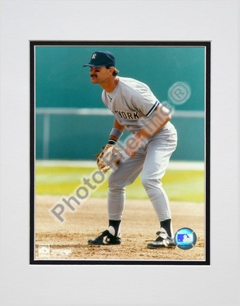 Don Mattingly, New York Yankees "Fielding" Double Matted 8" X 10" Photograph (Unframed)