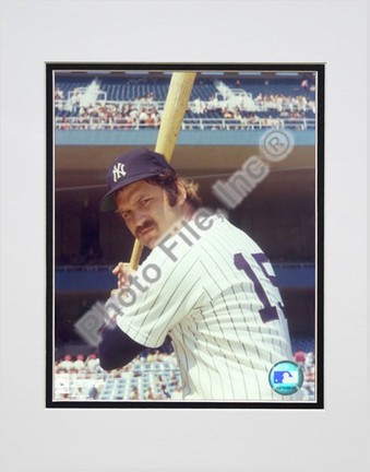 Thurman Munson, New York Yankees "Posed Batting" Double Matted 8" X 10" Photograph (Unframed)