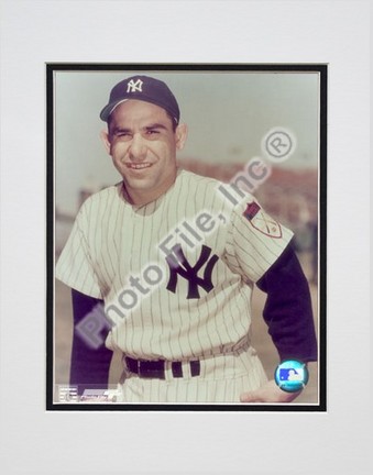 Yogi Berra, New York Yankees Double Matted 8" X 10" Photograph (Unframed)