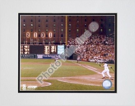 Cal Ripken, Jr., Baltimore Orioles Double Matted 8" X 10" Photograph (Unframed)