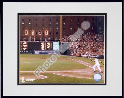 Cal Ripken, Jr., Baltimore Orioles Double Matted 8" X 10" Photograph in Black Anodized Aluminum Frame