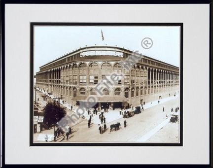 Ebbets Field "Outside #1" Double Matted 8" X 10" Photograph in Black Anodized Aluminum Frame