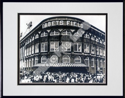Ebbets Field "Outside #2" Double Matted 8" X 10" Photograph in Black Anodized Aluminum Frame