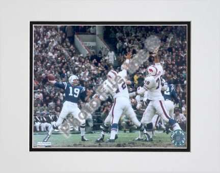 Johnny Unitas "Horizontal" Double Matted 8" X 10" Photograph (Unframed)
