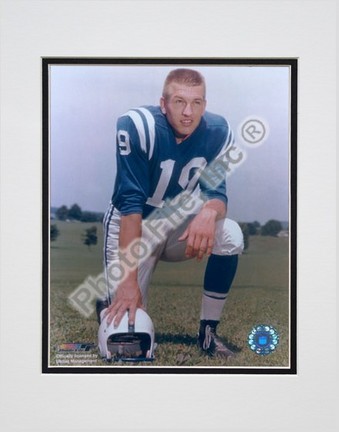 Johnny Unitas Double Matted 8" X 10" Photograph (Unframed)