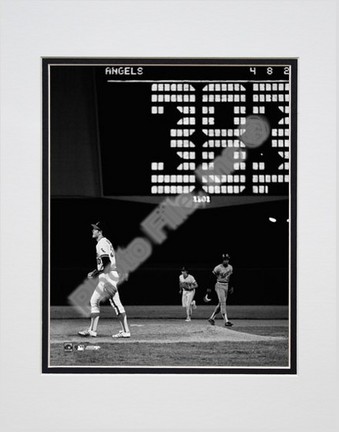 Nolan Ryan "383rd Strike Out" Double Matted 8" X 10" Photograph (Unframed)
