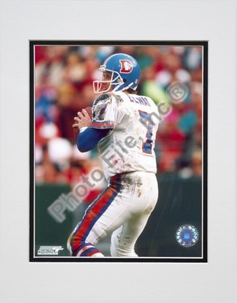 John Elway "Old Uniform" Double Matted 8" X 10" Photograph (Unframed)