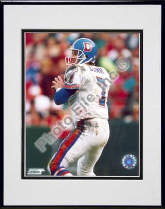 John Elway "Old Uniform" Double Matted 8" X 10" Photograph in Black Anodized Aluminum Frame