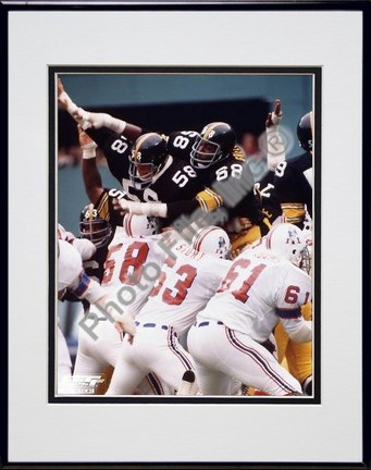 Jack Lambert, Earl Holmes, and L. C. Greenwood "Steel Curtain" Double Matted 8" X 10" Photograph in 