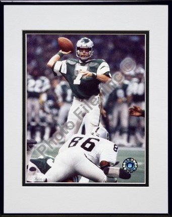 Ron Jaworski "Prepare to Pass" Double Matted 8" X 10" Photograph in Black Anodized Aluminum Frame