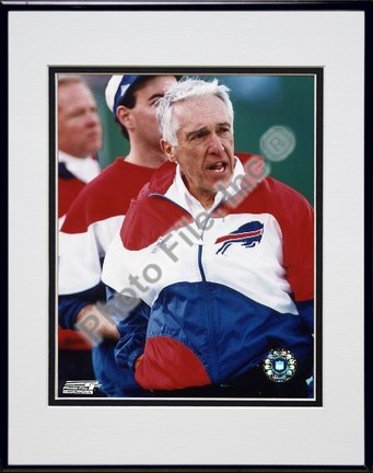 Marv Levy "Coach" Double Matted 8" X 10" Photograph in Black Anodized Aluminum Frame