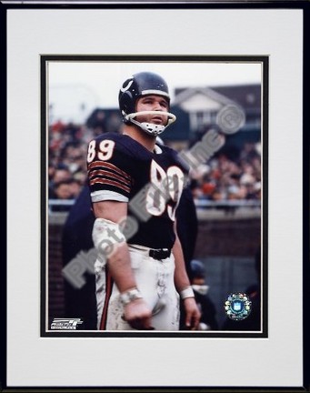 Mike Ditka "Player" Double Matted 8" X 10" Photograph in Black Anodized Aluminum Frame