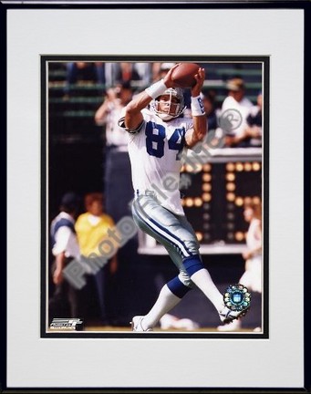 Jay Novacek "Catching Ball" Double Matted 8" X 10" Photograph in Black Anodized Aluminum Frame