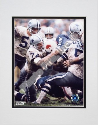 Bob Lilly "Defense" Double Matted 8" X 10" Photograph (Unframed)