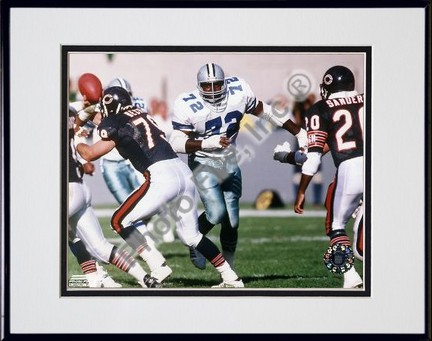 Ed "Too Tall" Jones Action Double Matted 8" X 10" Photograph in Black Anodized Aluminum Frame