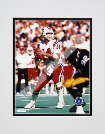 Steve Grogan "Prepare to Pass" Double Matted 8" X 10" Photograph (Unframed)