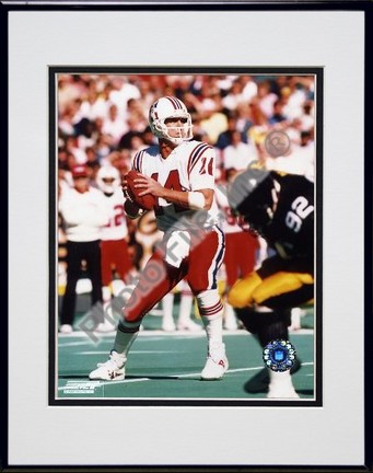 Steve Grogan "Prepare to Pass" Double Matted 8" X 10" Photograph in Black Anodized Aluminum Frame
