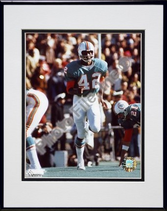 Paul Warfield "Action" Double Matted 8" X 10" Photograph in Black Anodized Aluminum Frame