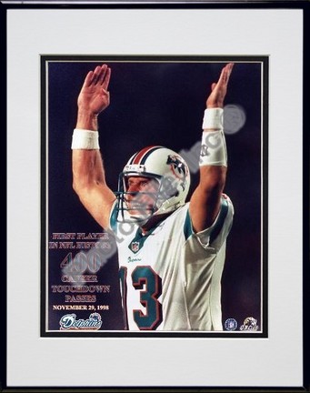 Dan Marino "400 Touchdown" Double Matted 8" X 10" Photograph in Black Anodized Aluminum Frame