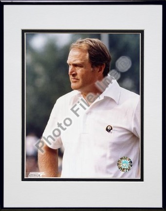 Chuck Noll "Coach" Double Matted 8" X 10" Photograph in Black Anodized Aluminum Frame