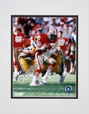 Dwight Clark "Action" Double Matted 8" X 10" Photograph (Unframed)