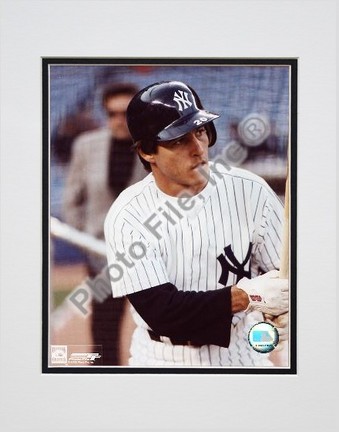 Bucky Dent "At Bat" Double Matted 8" X 10" Photograph (Unframed)