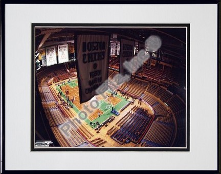 Boston Garden (NBA) Double Matted 8" X 10" Photograph in Black Anodized Aluminum Frame