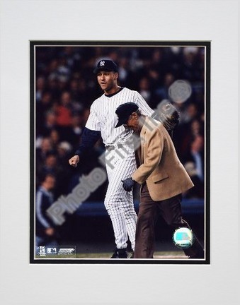 Derek Jeter and Phil Rizzuto Double Matted 8" X 10" Photograph (Unframed)