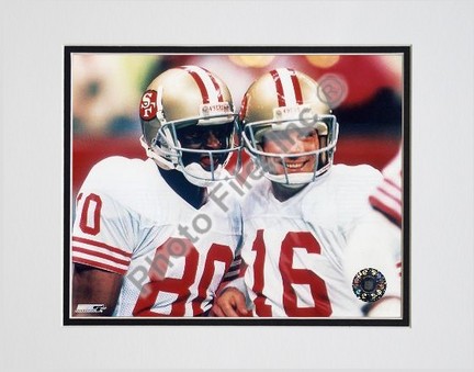 Jerry Rice and Joe Montana "Group Shot (#1)" Double Matted 8" x 10" Photograph (Unframed)