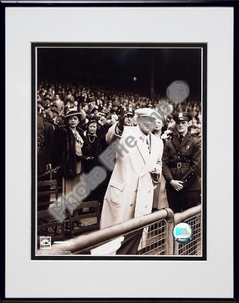 Babe Ruth "Retired" Double Matted 8" X 10" Photograph in Black Anodized Aluminum Frame