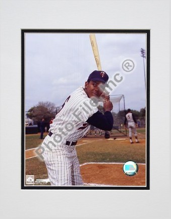 Tony Oliva "With Bat" Double Matted 8" X 10" Photograph (Unframed)
