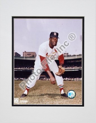 Bob Gibson "Pitching" Double Matted 8" X 10" Photograph (Unframed)