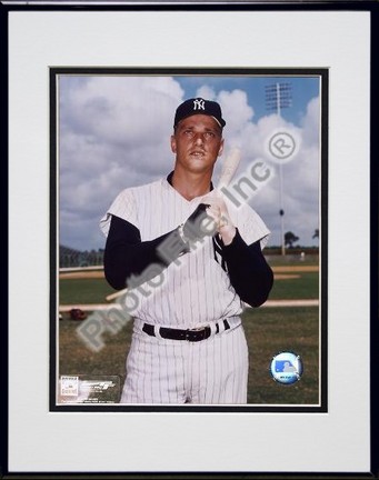 Roger Maris "#2 Bat on Shoulder" Double Matted 8" X 10" Photograph in Black Anodized Aluminum Frame
