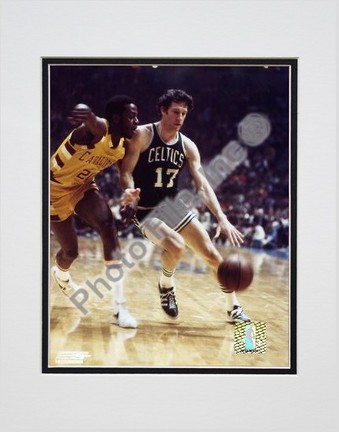 John Havlicek "Action" Double Matted 8" X 10" Photograph (Unframed)